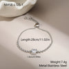 Wholesale Adjustable Nonfading Heart Bracelet For Women Stainless Steel 18K Gold Electroplated Geometric Pattern