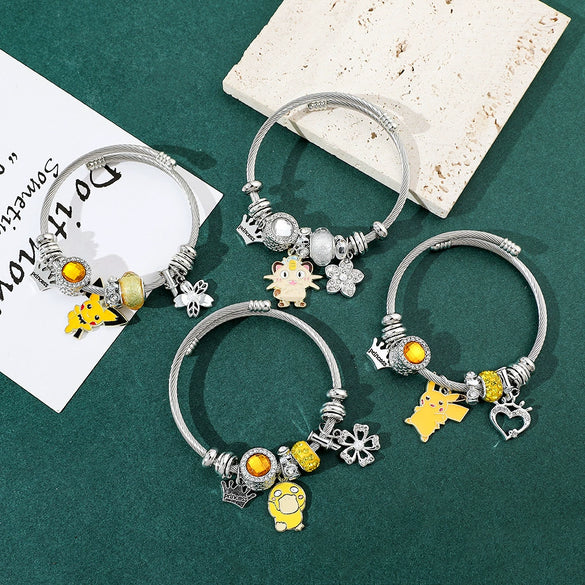 Wholesale Adjustable Opening Alloy Cartoon Bracelet With Electroplating Treatment