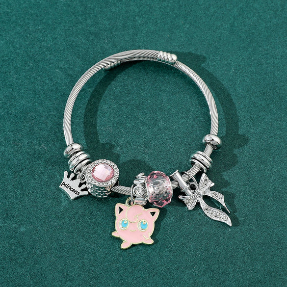 Wholesale Adjustable Opening Alloy Cartoon Bracelet With Electroplating Treatment