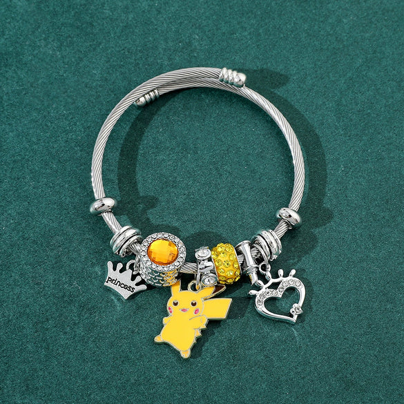 Wholesale Adjustable Opening Alloy Cartoon Bracelet With Electroplating Treatment