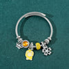 Wholesale Adjustable Opening Alloy Cartoon Bracelet With Electroplating Treatment