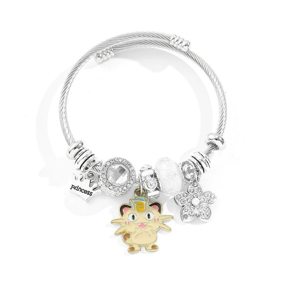 Wholesale Adjustable Opening Alloy Cartoon Bracelet With Electroplating Treatment