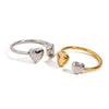 Wholesale Adjustable Opening Love Ring Stainless Steel Geometric Electroplated For Women
