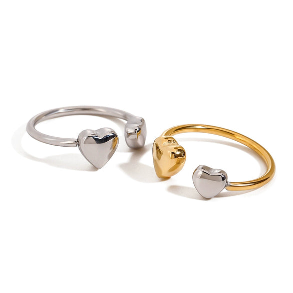 Wholesale Adjustable Opening Love Ring Stainless Steel Geometric Electroplated For Women