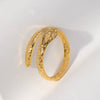Wholesale Adjustable Opening Stainless Steel Ring With Snakeshaped Design And Electroplating For Men And Women