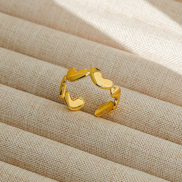 Wholesale Adjustable Opening Titanium Steel Ring Retro Hiphop Style With Geometric Design And Electroplating Treatment For Men And Women Couple