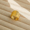 Wholesale Adjustable Opening Titanium Steel Ring Retro Hiphop Style With Geometric Design And Electroplating Treatment For Men And Women Couple