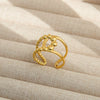 Wholesale Adjustable Opening Titanium Steel Ring Retro Hiphop Style With Geometric Design And Electroplating Treatment For Men And Women Couple