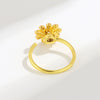 Wholesale Adjustable Sunflower Rotating Ring Copper Geometric Women's