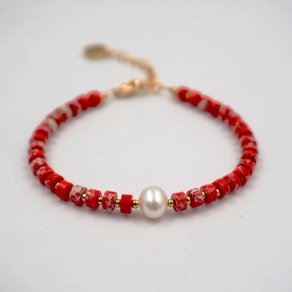 Wholesale Agate Geometric Handmade Women's Colored Stone Bracelet