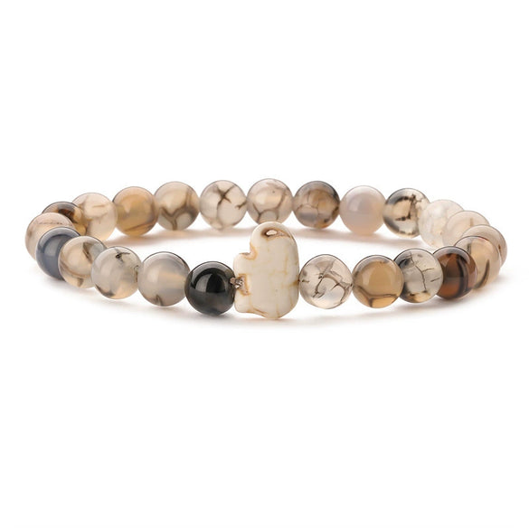 Wholesale Agate Handmade Animal Zodiac Beaded Stretch Bracelet