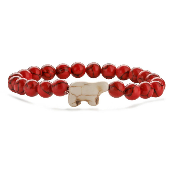 Wholesale Agate Handmade Animal Zodiac Beaded Stretch Bracelet