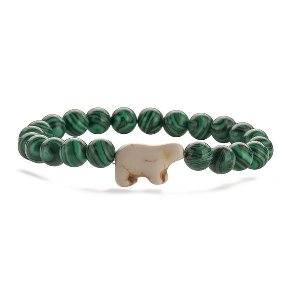 Wholesale Agate Handmade Animal Zodiac Beaded Stretch Bracelet