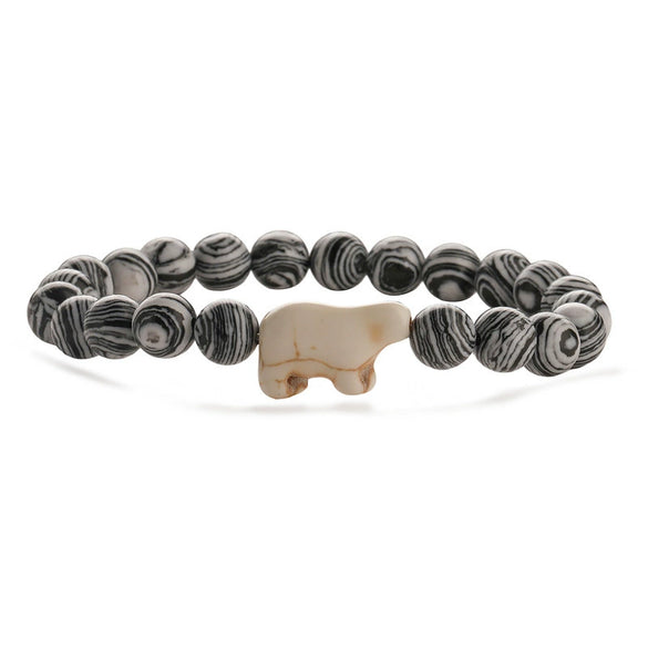 Wholesale Agate Handmade Animal Zodiac Beaded Stretch Bracelet