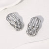 Wholesale All Match Retro Temperament Cold Style Women's Stainless Steel Geometric Earrings With Electroplating