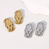 Wholesale All Match Retro Temperament Cold Style Women's Stainless Steel Geometric Earrings With Electroplating