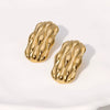 Wholesale All Match Retro Temperament Cold Style Women's Stainless Steel Geometric Earrings With Electroplating