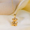 Wholesale Allmatch Electroplated Titanium Steel Bear Geometric Zodiac Pendant Necklace For Women