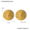 Wholesale Allmatch Heart Shape Titanium Steel Electroplated 18K Gold Earrings For Women
