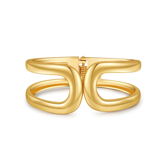 Wholesale Allmatch Open Alloy Bracelet Geometric Style Electroplated Unisex