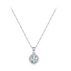 Wholesale Allmatch Sterling Silver 925 Pendant Necklace With Geometric Pattern And Microinlay Round Cross Design For Women