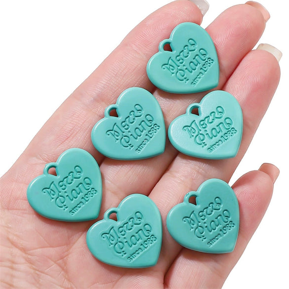 Wholesale Alloy Acrylic Geometric Round Love Tag Painting Handmade Earrings And Mobile Phone Chain Pendant Accessories