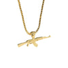 Wholesale Alloy Ak47 Gun Pendant Necklace Electroplated Unisex Fashion Jewelry