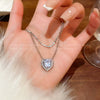 Wholesale Alloy And Copper Heart Shape Electroplated Love Necklace For Women