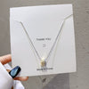 Wholesale Alloy And Copper Irregular Double Ring Collarbone Chain Necklace With Geometric Style For Women