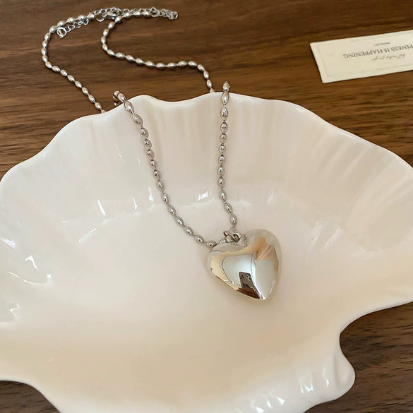 Wholesale Alloy And Resin Heart And Geometric Style Necklace Set With Diamonds For Women