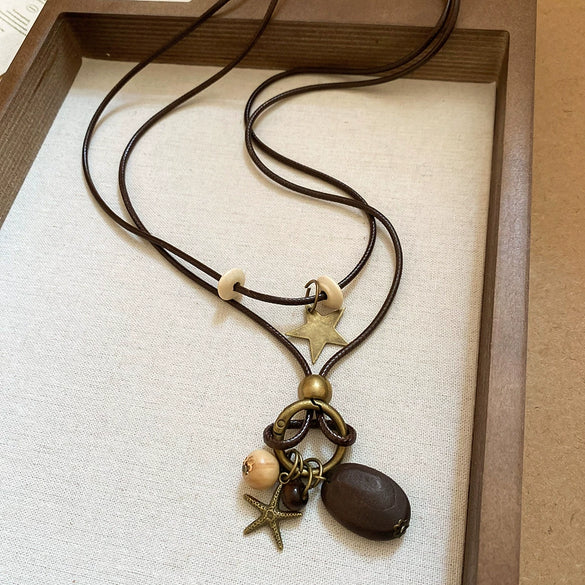 Wholesale Alloy And Resin Heart And Geometric Style Necklace Set With Diamonds For Women