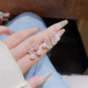 Wholesale Alloy And 925 Silver Women's Earrings Set With Pearls Sweet Style Heart Animals Zodiac Pattern