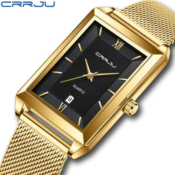 Wholesale Alloy And Stainless Steel Casual Business Fashion Men's Rectangular Dial Watch