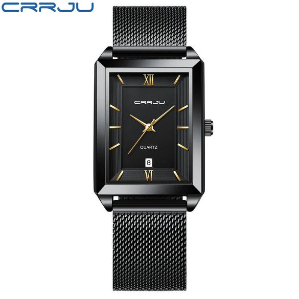 Wholesale Alloy And Stainless Steel Casual Business Fashion Men's Rectangular Dial Watch