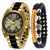 Wholesale Alloy And Stainless Steel Men's Leisure Round Dial Quartz Watch With Fake Three Eye Design