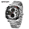 Wholesale Alloy And Steel Strip Multifunctional Sports Waterproof Electronic Quartz Watch For Men In Highend Style Round Shape