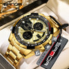 Wholesale Alloy And Steel Strip Multifunctional Sports Waterproof Electronic Quartz Watch For Men In Highend Style Round Shape