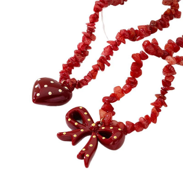 Wholesale Alloy And Zinc Alloy Electroplated Heart And Flower Pendant Necklace For Women With Sweet And Cool Style