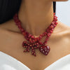Wholesale Alloy And Zinc Alloy Electroplated Heart And Flower Pendant Necklace For Women With Sweet And Cool Style