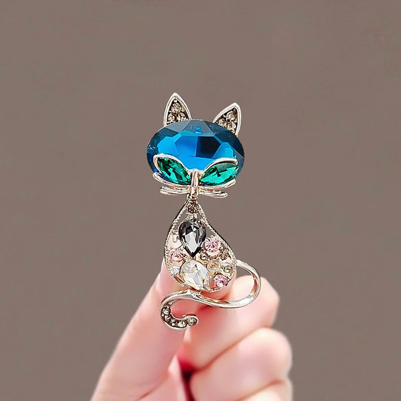 Wholesale Alloy Animal Cat Electroplated Women's Brooch