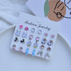 Wholesale Alloy Animal Geometric Dripping Oil Earrings Set