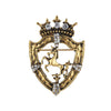 Wholesale Alloy Animal Lion Shield Horse Crown Electroplated Brooch For Men As Suit Accessories Jewelry