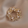 Wholesale Alloy Animal Pattern Electroplated Women's Butterfly Brooch Pearl Rhinestone Accessories