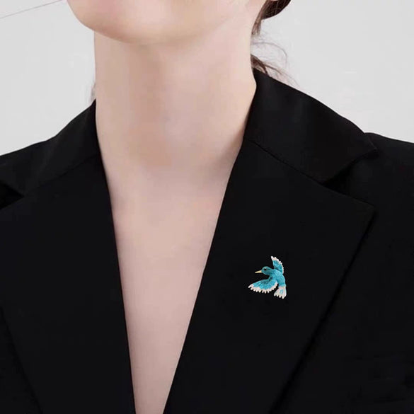 Wholesale Alloy Animal Shaped Electroplated Bird Brooch For Women Retro Creative Accessories