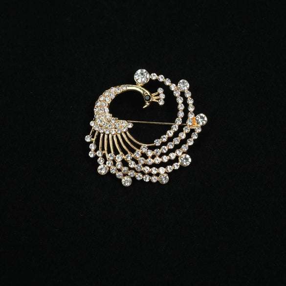 Wholesale Alloy Animal Style Peacock Brooch For Women Electroplated Luxury Accessory