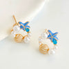 Wholesale Alloy Animal Zodiac Electroplated Women's Earrings In Ocean Summer Beach Style