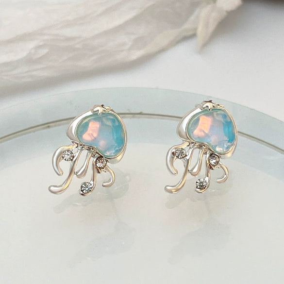 Wholesale Alloy Animal Zodiac Electroplated Women's Earrings In Ocean Summer Beach Style