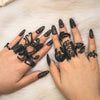 Wholesale Alloy Animals Zodiac Electroplated Ring With Snake Skull Spider Mask Design