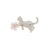 Wholesale Alloy Antilight Women's Cute Animal Kitten Cherry Blossom Brooch Electroplated