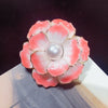 Wholesale Alloy Artificial Gemstones And Semiprecious Stones Inlaid Women's Pearl Flower Brooch